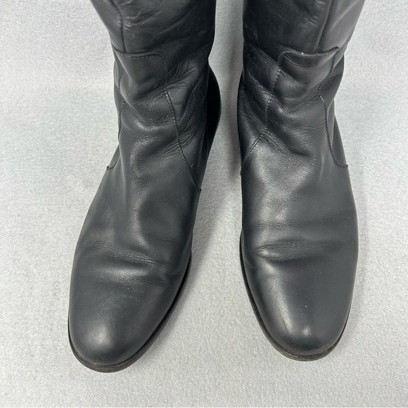 BARNEYS NEW YORK  Riding Boots Black Leather size EU 37/US 7 made in Italy - Picture 6 of 13